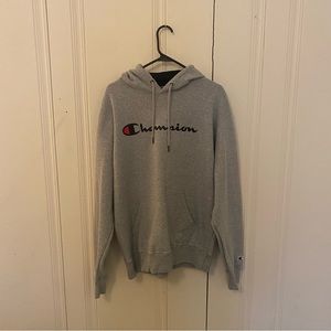Large Grey Champion “PowerBlend” Fleece Hoodie